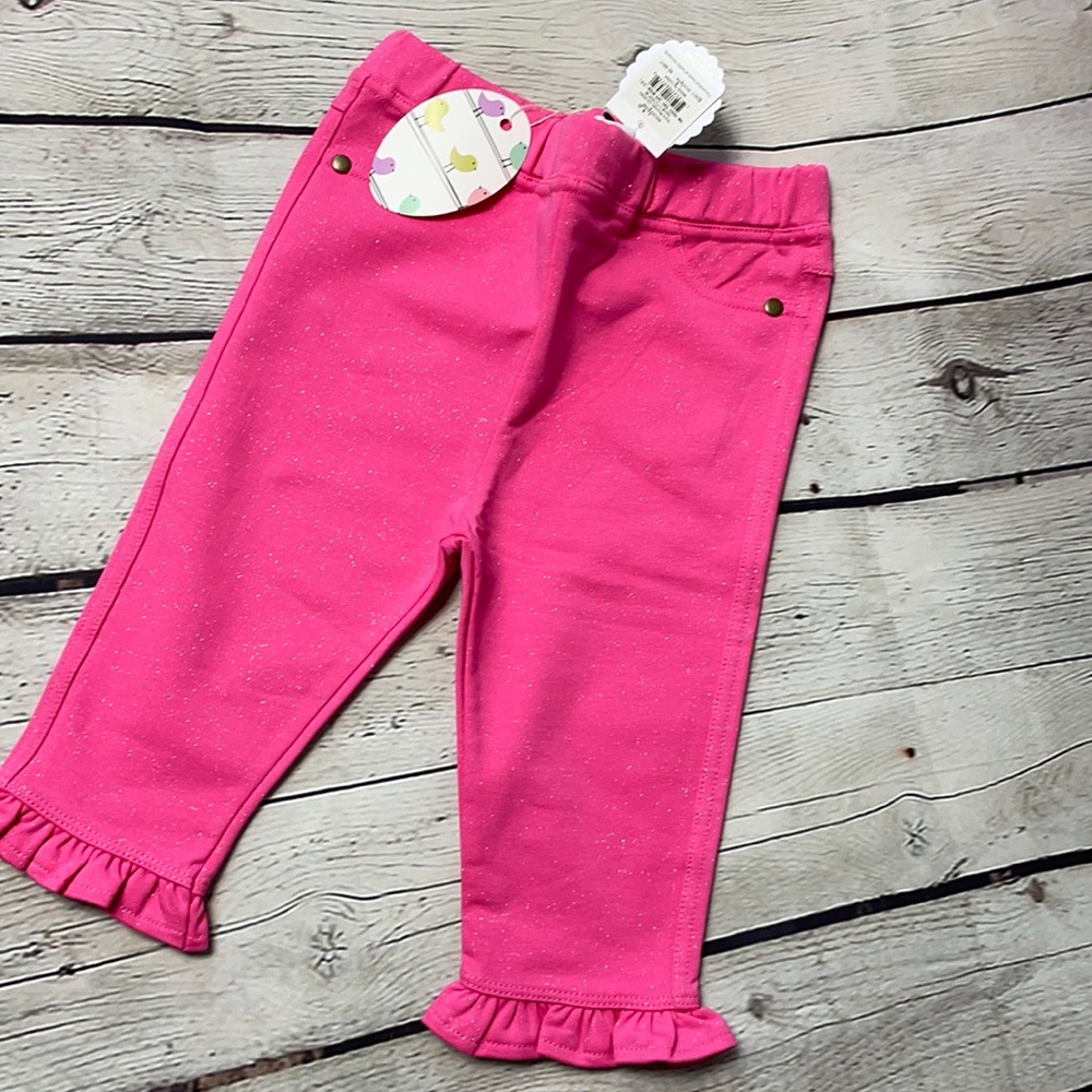 MudPie pink French terry capri